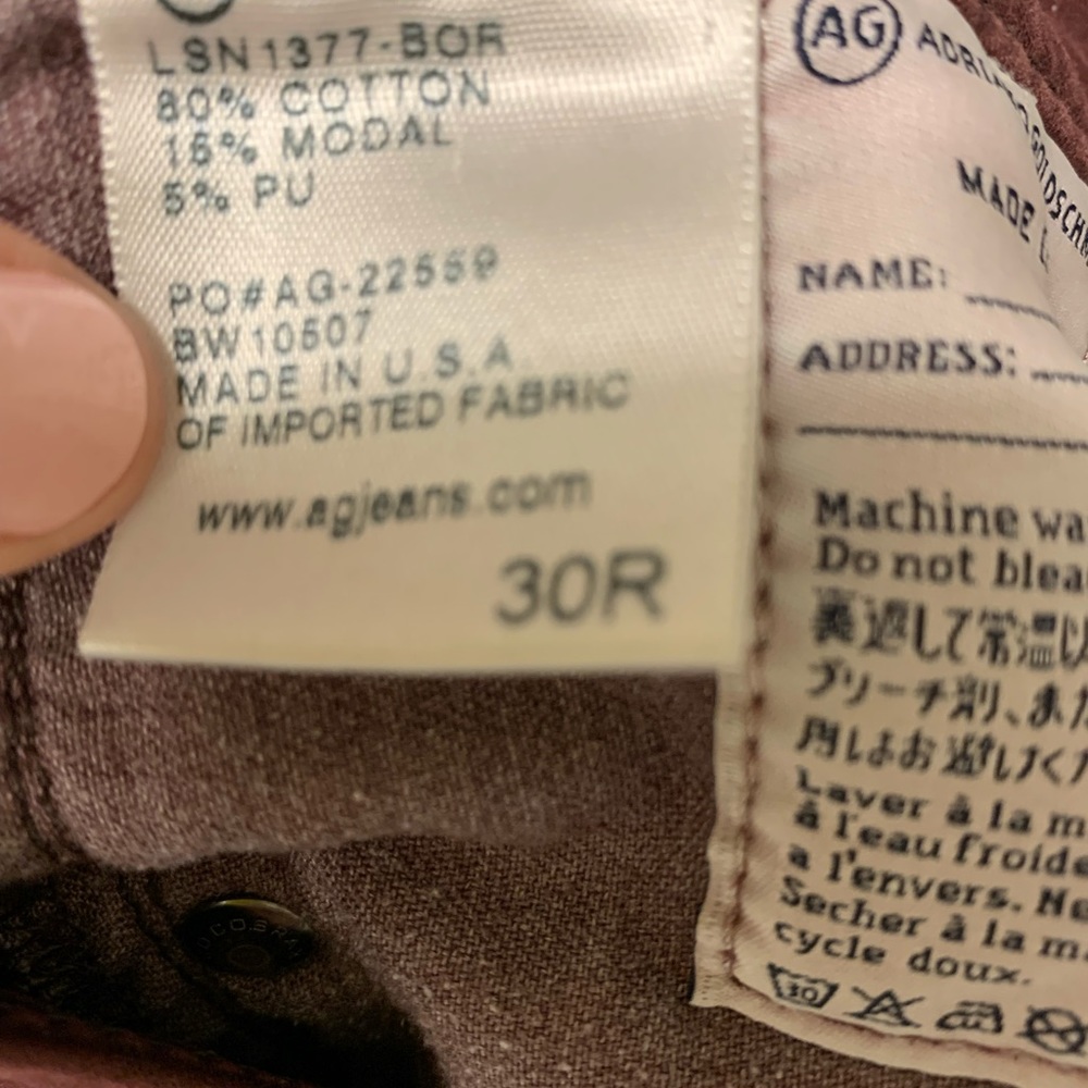 AG Stevie ankle jeans